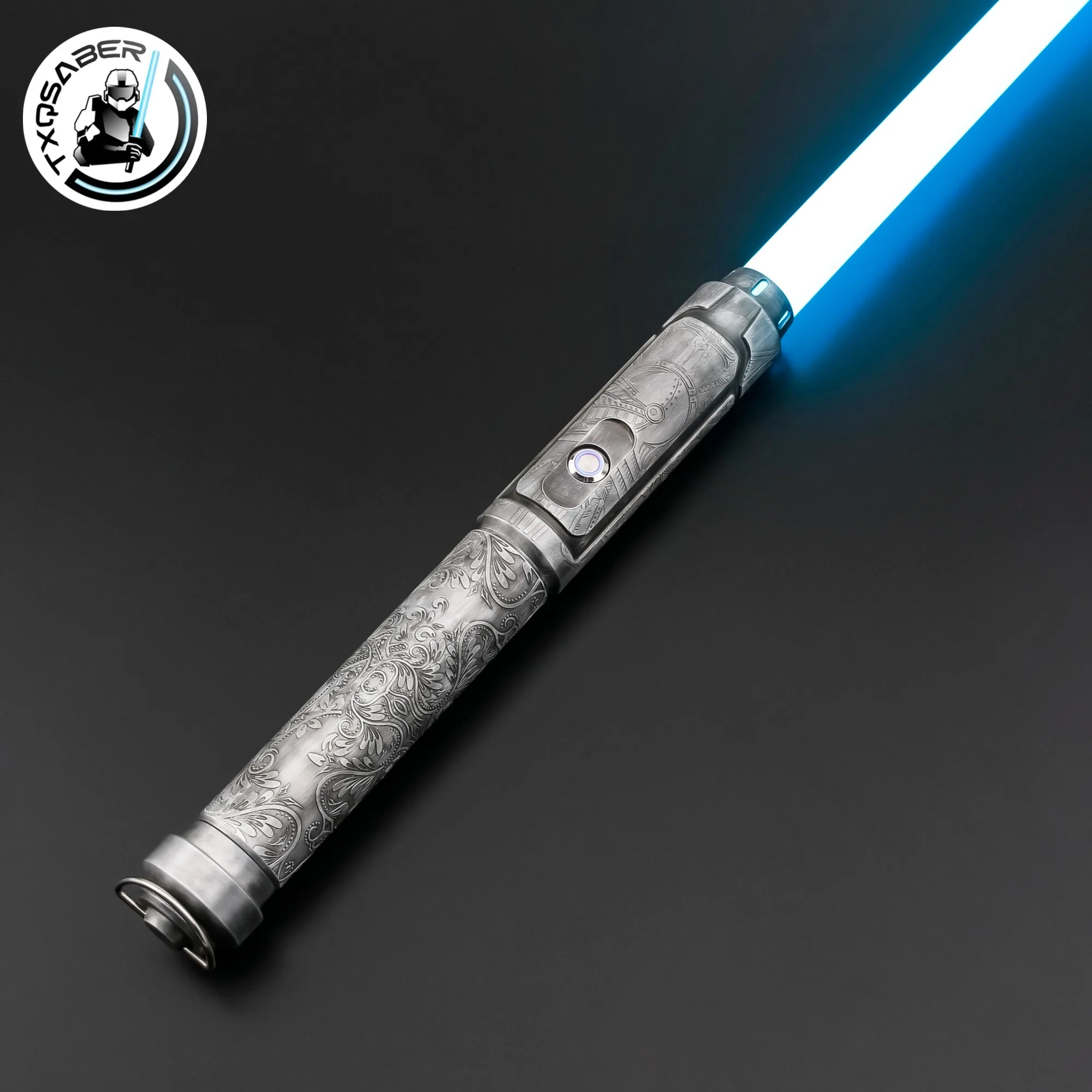 Txq brinquedo luminoso sabre de luz snv4 combate 16 som rgb balanço suave skywalker proffie duelo pesado metal punho força blaster espada