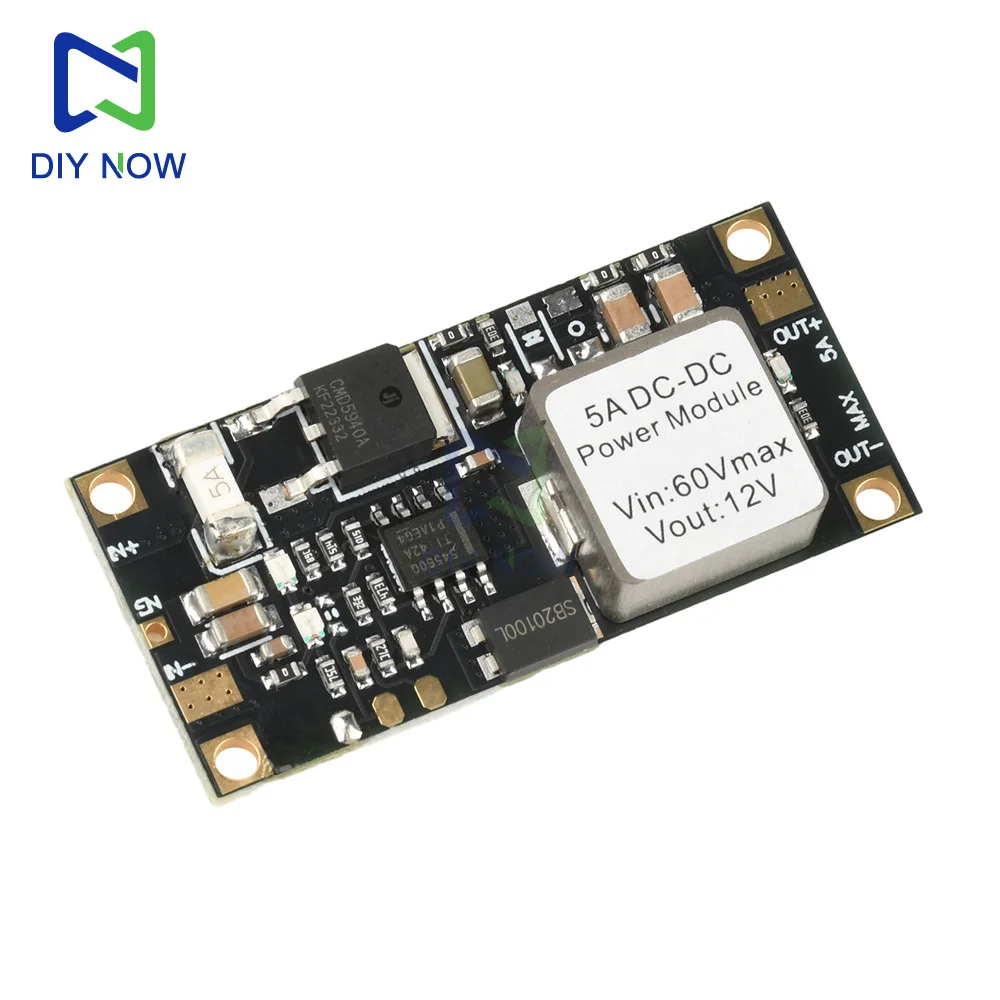 Modulo step-down DC-DC Convertitore DC da 6,5 V-60 V a DC5V/DC12V Modulo step-down non isolato ad alta potenza 5A