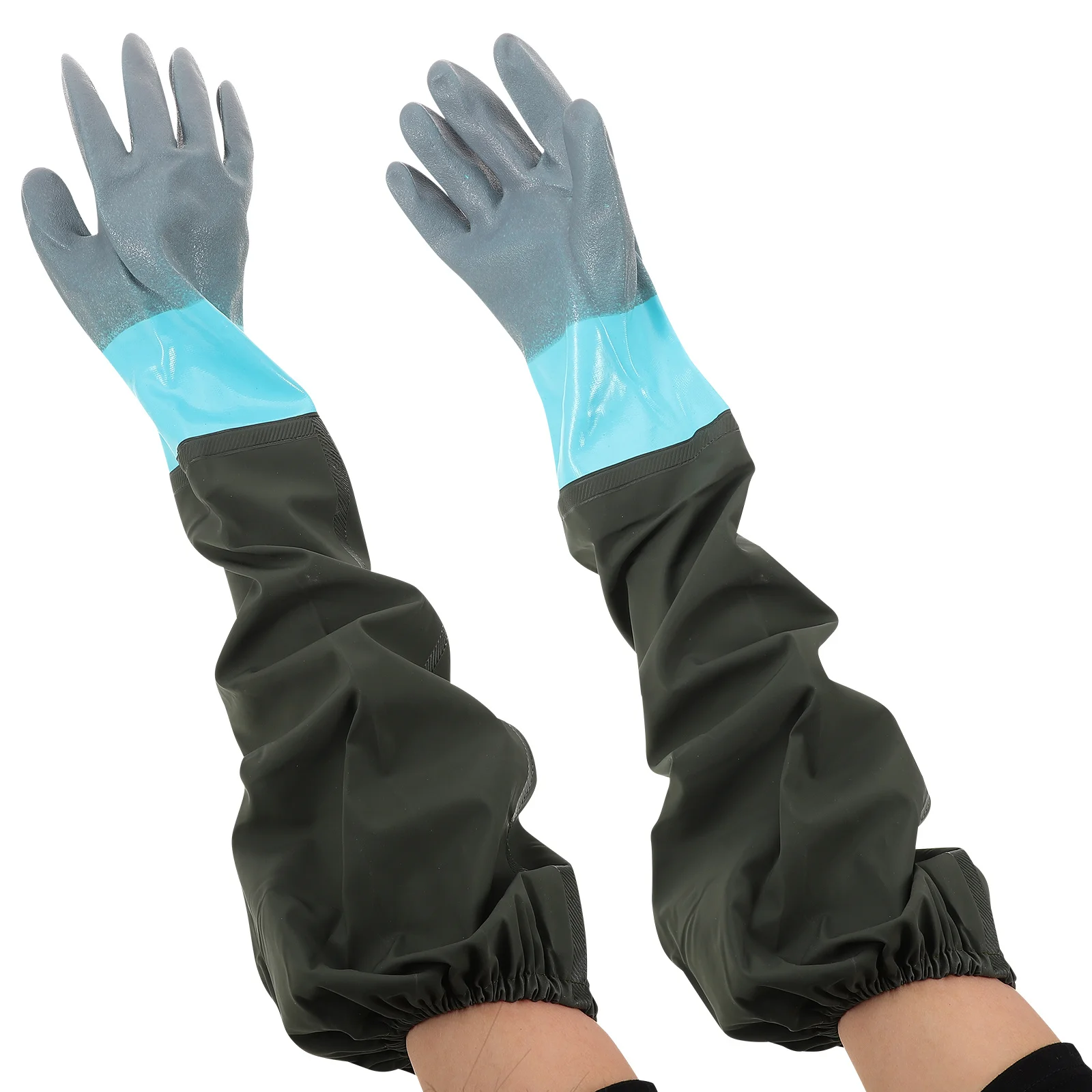 

1Pair Anti-Puncture Waterproof Work Gloves Lightweight Breathable Flexible Safety Gloves for Industrial Cleaning Cooking