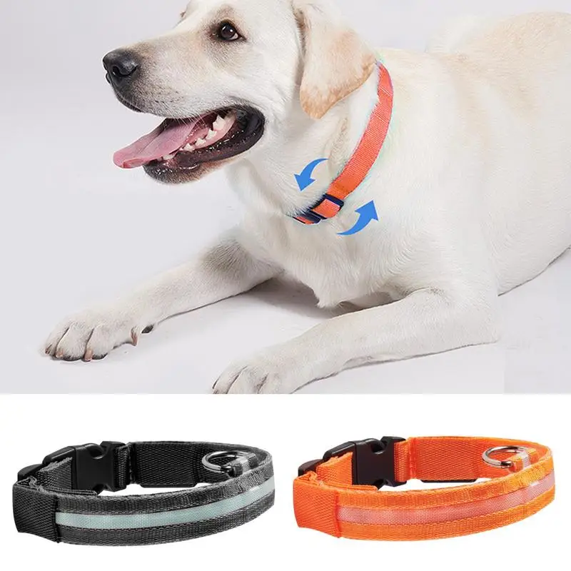 Glow Light Collar Glowing Dog Collars Rechargeable Flashing LED Dog Collar Light Lighted Dog Collar For Puppies Small Medium