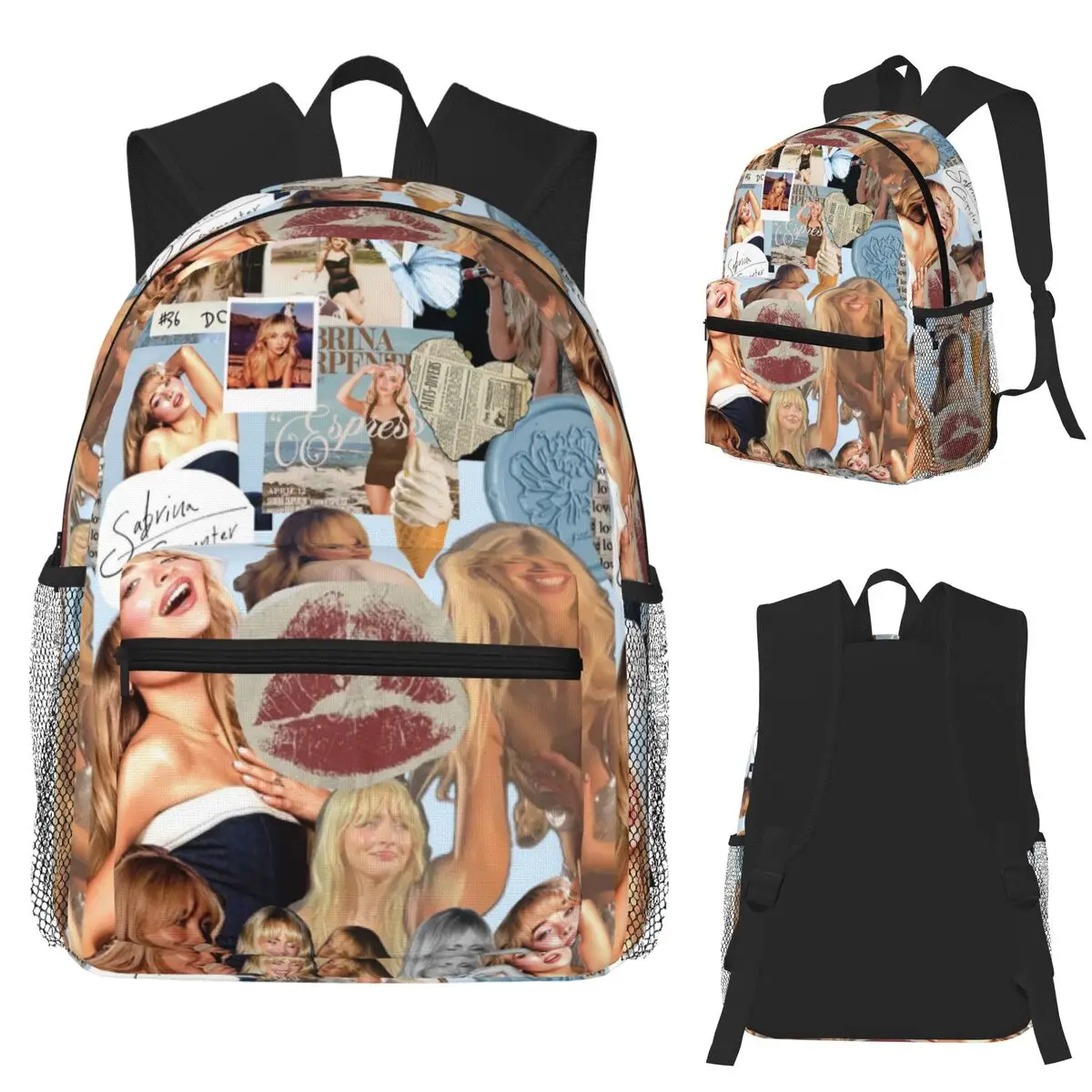 Sabrina Carpenter Student Backpack School Bag Hiking Travel Daypack for Boys Girls Bookbag Shoulder Bags