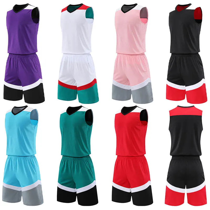 2pcs Set Men Basketball Football Jerseys Fitness Running Sport Clothes Jogging Marathon Athletic Training Plus Size Sportswear