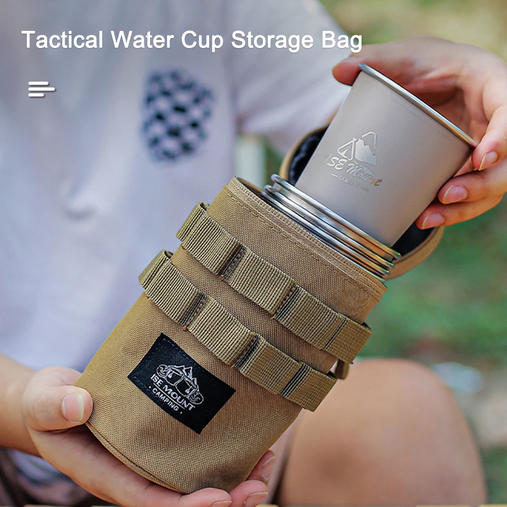 1/2PCS Camping Water Cup Storage Bag Portable Lights Storage Pouch 600D Oxford Cloth Multi-Functional Outdoor Tools Organizer
