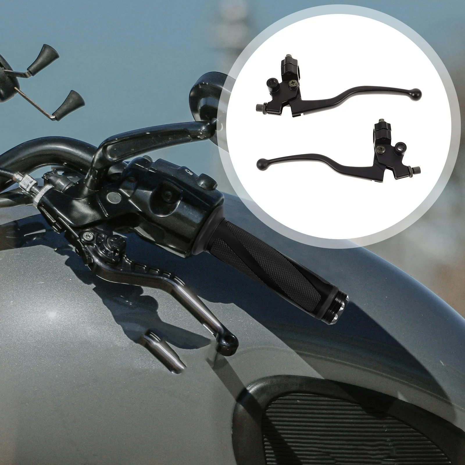 1 Juego de palanca de embrague de freno de motocicleta, construcción duradera, instalación sencilla, acabado elegante, múltiples modelos