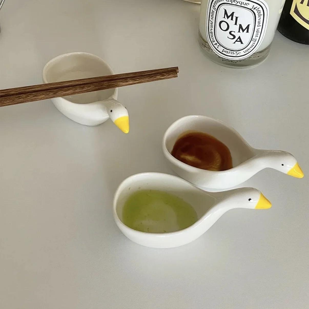 

Duckling dip saucer ins Japanese creative three-dimensional ceramic saucer cartoon condiment saucer ketchup vinegar saucer