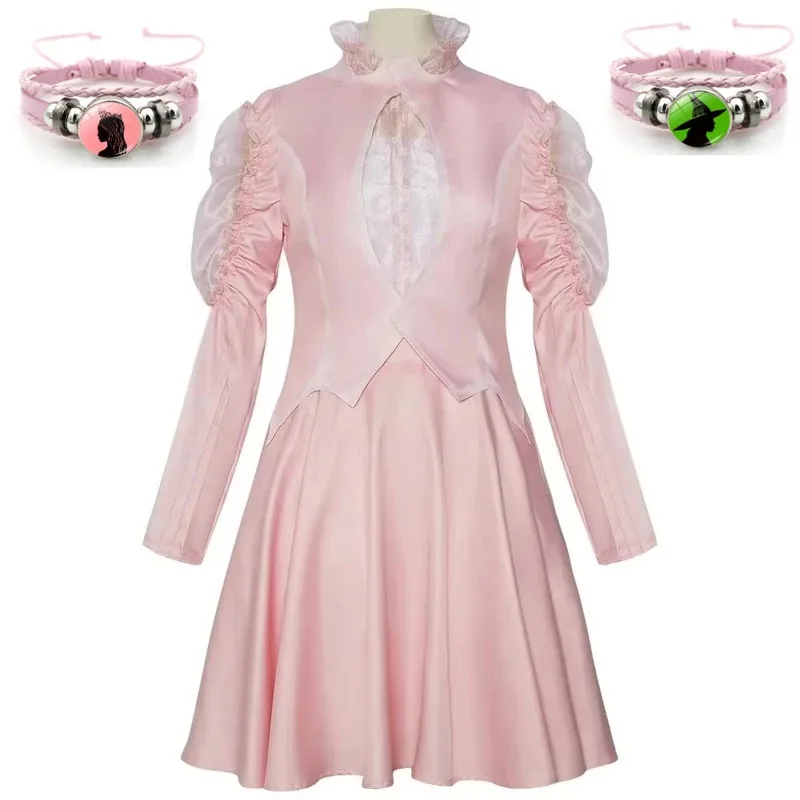 مجموعة أزياء فيلم الشر جليندا، أزياء تنكرية، مناسبة، الأميرة، عيد الميلاد، الحفلات، الزي والأساور، x؛ 2، f؛ 5.n؛ #2