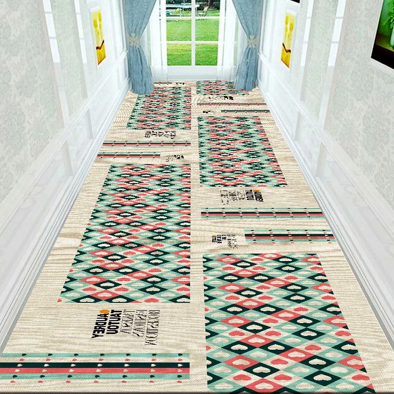 All Size Hallway Carpet Wedding Corridor Rug Stairs Carpet Home Floor Runners Rugs Hotel Hall Entrance Aisle Floor Long Rug