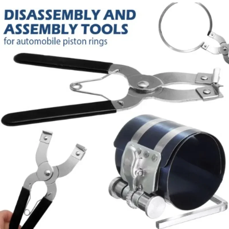 Engine Ratchet Type Clamp Band Installer Car Repair Tool Piston Ring Plier Profess Adjustable Compressor