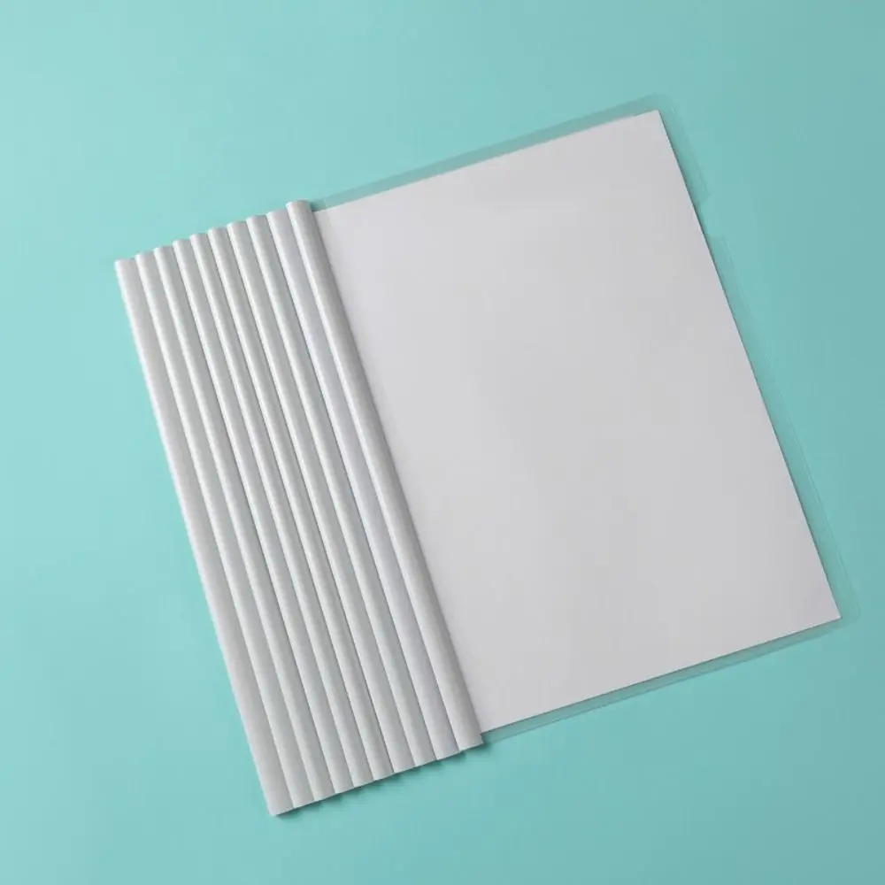 

New Plastic A4 Draw Rod Folder Business Supplies Thickened Pull Rod Clip Transparent Drop Shaped Test Paper Storage Clip