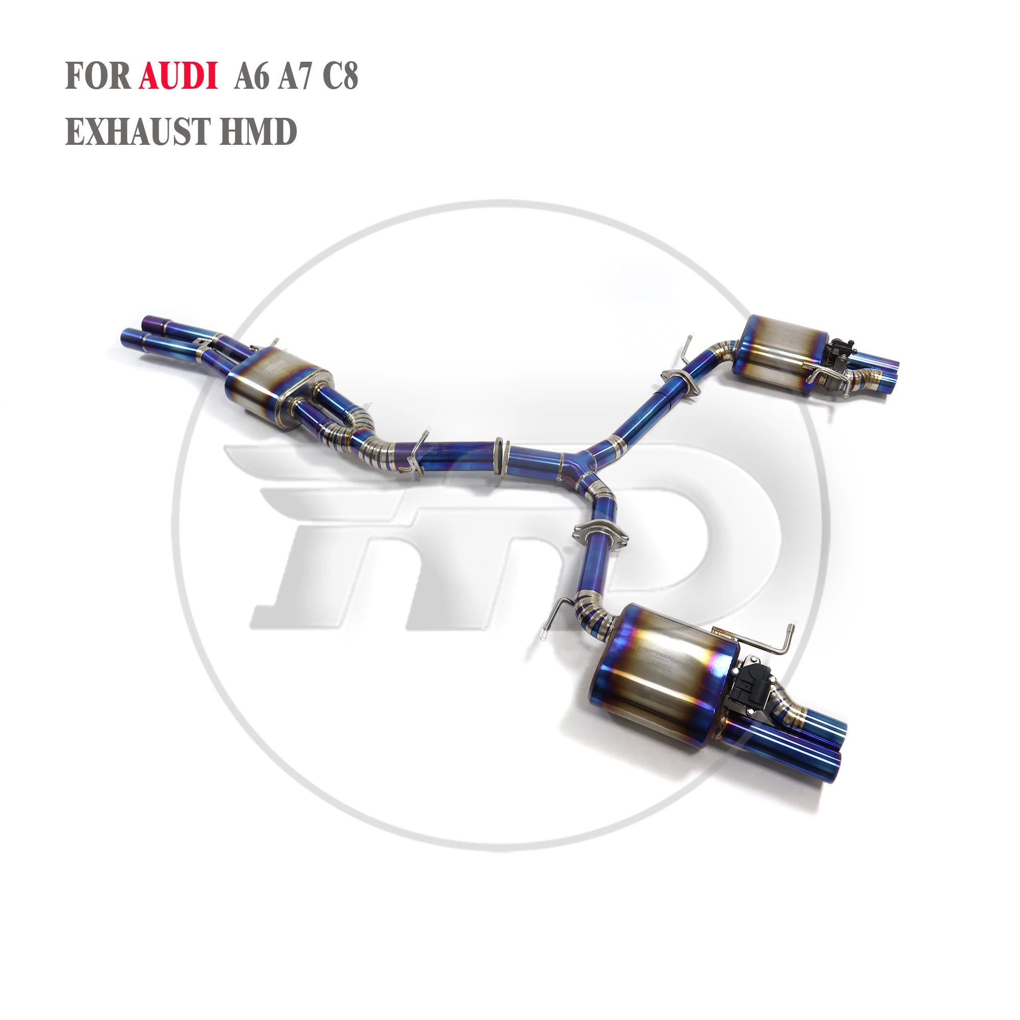 

HMD Titanium Alloy Exhaust System is Suitable For Audi A6 A7 3.0T Auto Modification Electronic Valve Catback Pipe