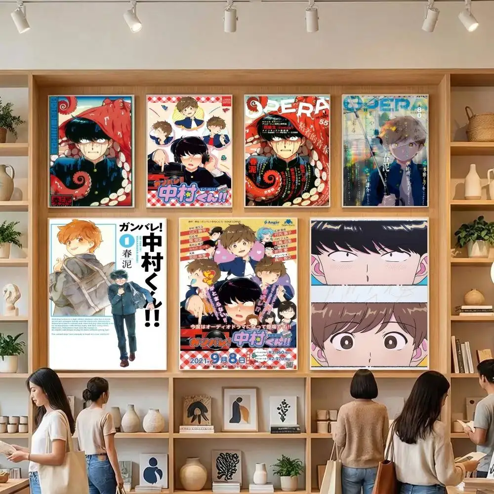 Anime Go For It Nakamura Vintage-Poster, klebriger Retro-Kraftpapieraufkleber, DIY-Raum, Bar, Café, Kawaii-Raumdekoration