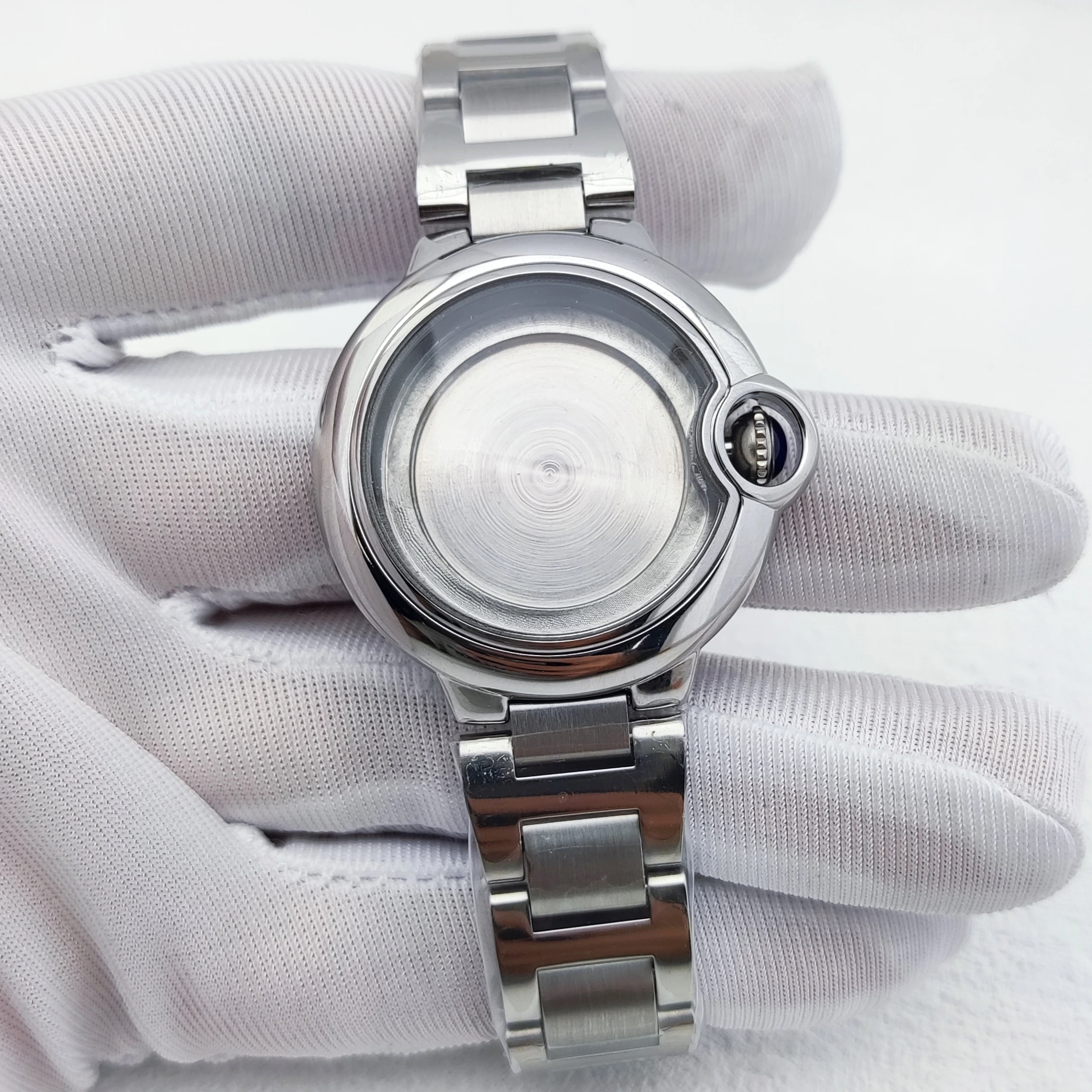 42mm case for couples suitable for Miyota8215 movement watch case, sapphire glass stainless steel high-quality case