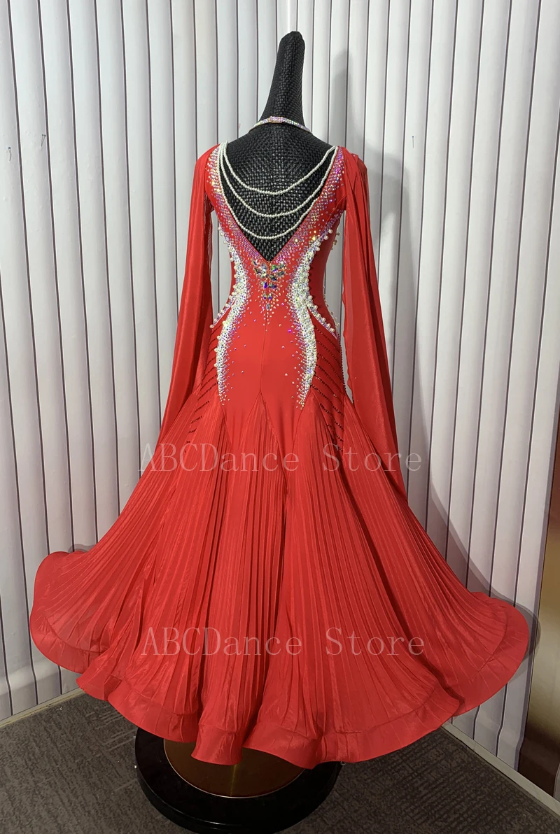 Women ballroom dance dress Standard Dance Dress ballroom dress for Competition modern dance Costume flower dress ABCDance Store