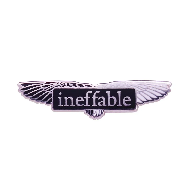Ineffable wings Hard enamel pin Good Omens TV show jewelry