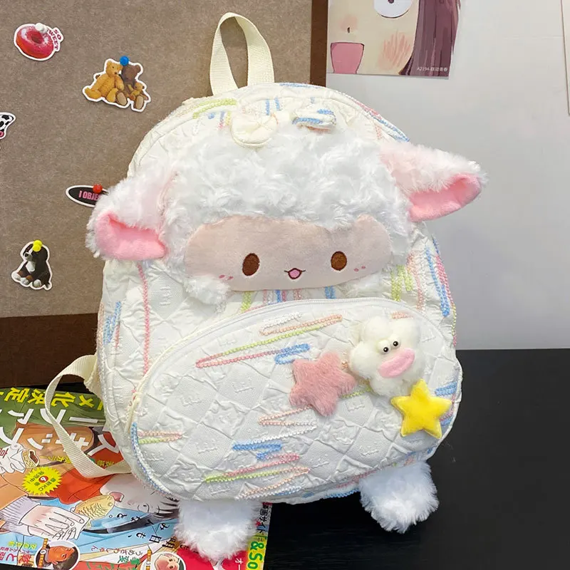 

Cartoon Cute Korean Sheep Dolls New Shoulder Bag Sweet Girl Style Backpacks