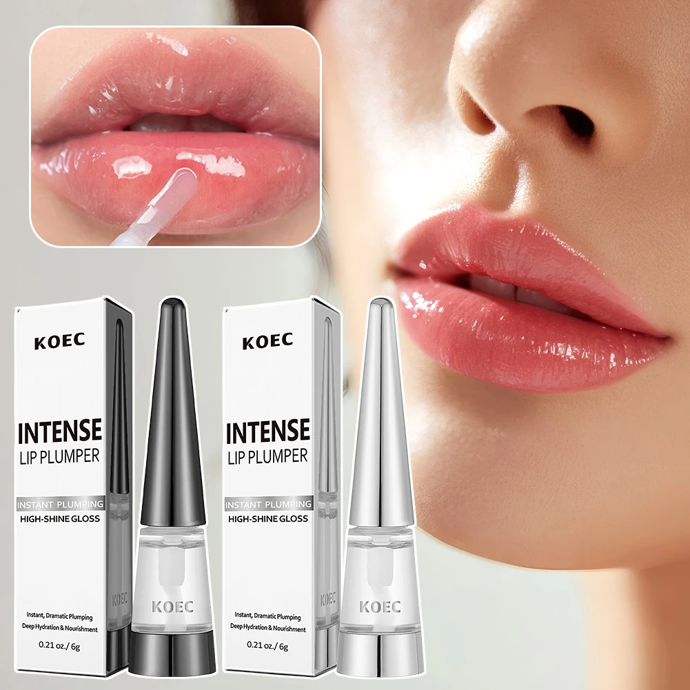 1/2pcs Reedle Shot Beauty Lip Plumper Gloss Moisturizing Oil For Dry Chapped Lips Non-Sticky Moisture Fuller Lip Makeup