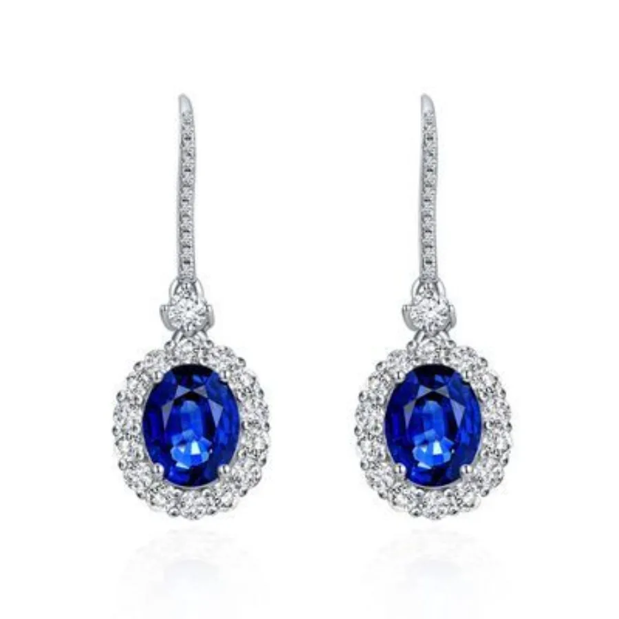 

Royal Blue Earrings Classic Retro All Over