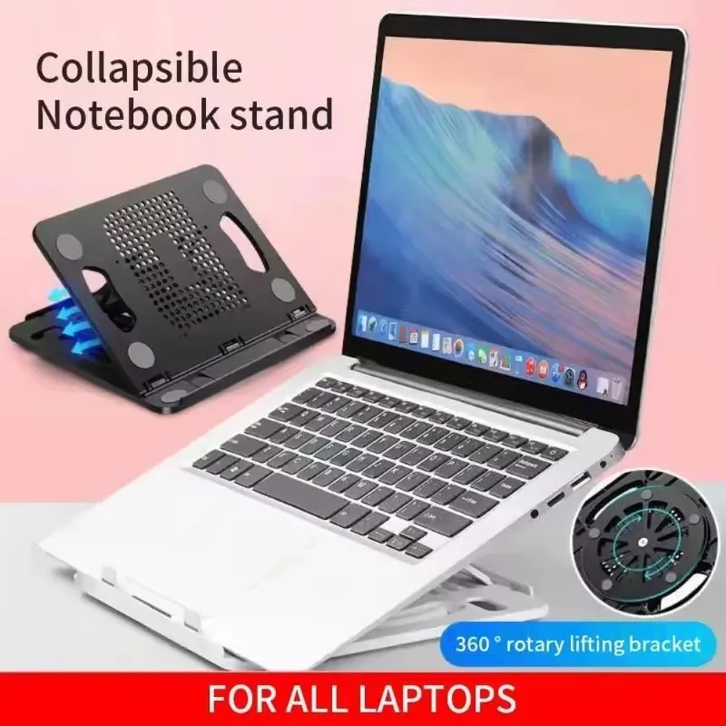 RYRA Portable Desktop Laptop Stand Adjustable Foldable Notebook Tablet Bracket Suit For Home/Office/Travel/School/Hotel/Outdoors