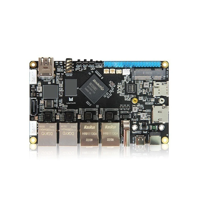 ready to ship  development board LubanCat2N main chip 3568 A55 core 2.0GHz Mali G52 2EE and independent NPU