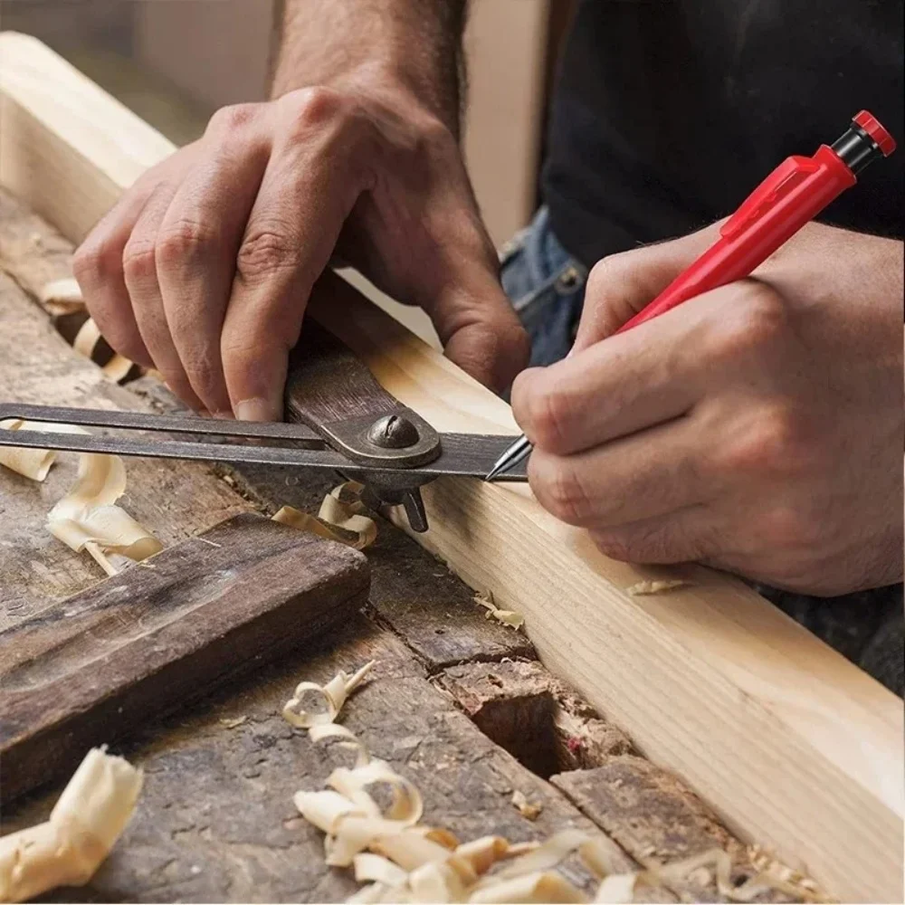 مجموعة أقلام رصاص نجار صلبة مدمجة في مبراة أقلام رصاص نجار الرصاص الأساسية مصمم قلم رصاص ونجار قلم رسم أساسي