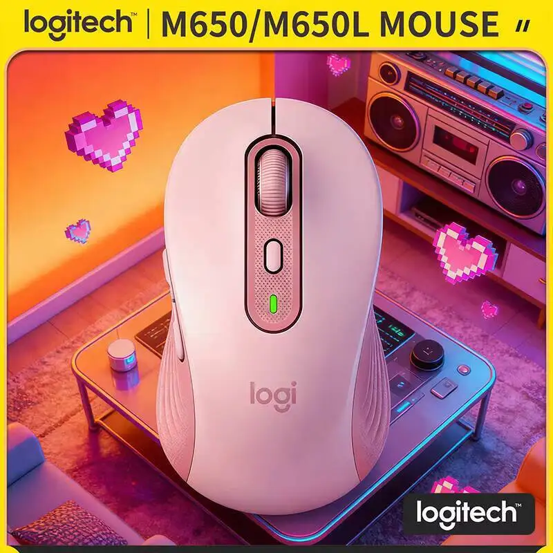 

Эргономичная мышь Logitech M650/M650L — 5 программируемых кнопок, компоненты из переработанного пластика, 20-месячное время автономной работы по Bluetooth, радиус действия 10 м
