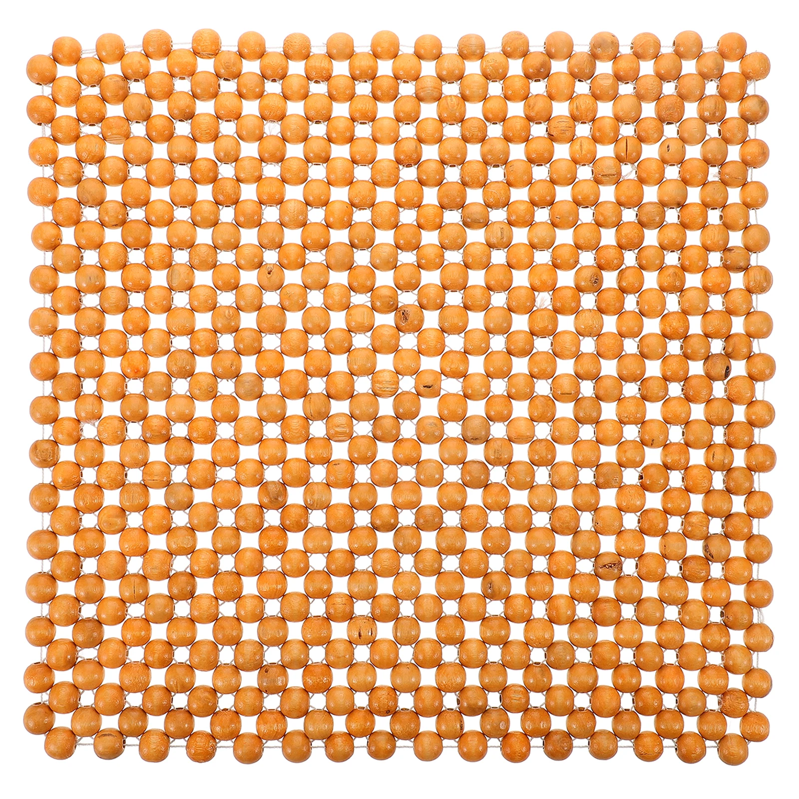 

Wooden Bead Cushion Seat Beaded Covers Khaki Adult for Driving Office
