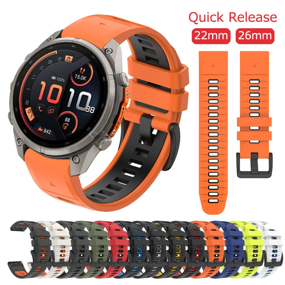 22mm 26mm Silikonarmband für Garmin Fenix 9 47mm 51mm Armband für Garmin Fenix 9Pro AMOLED Solar inReach Epix Pro QuickFit Band