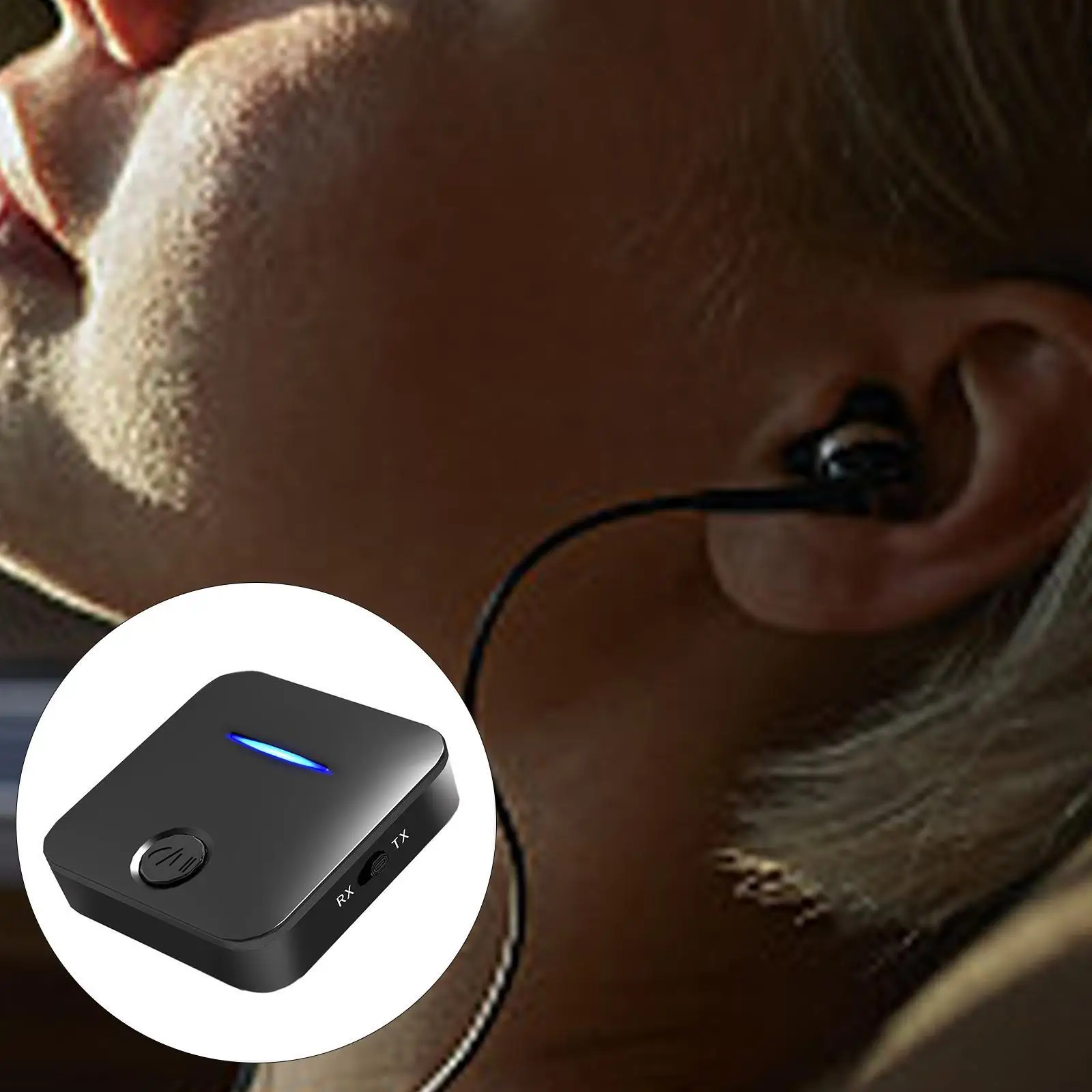 2 In 1 Bluetooth 5.0 Audio Transmitter Receiver Adapter 3.5mm Aux for TV PC