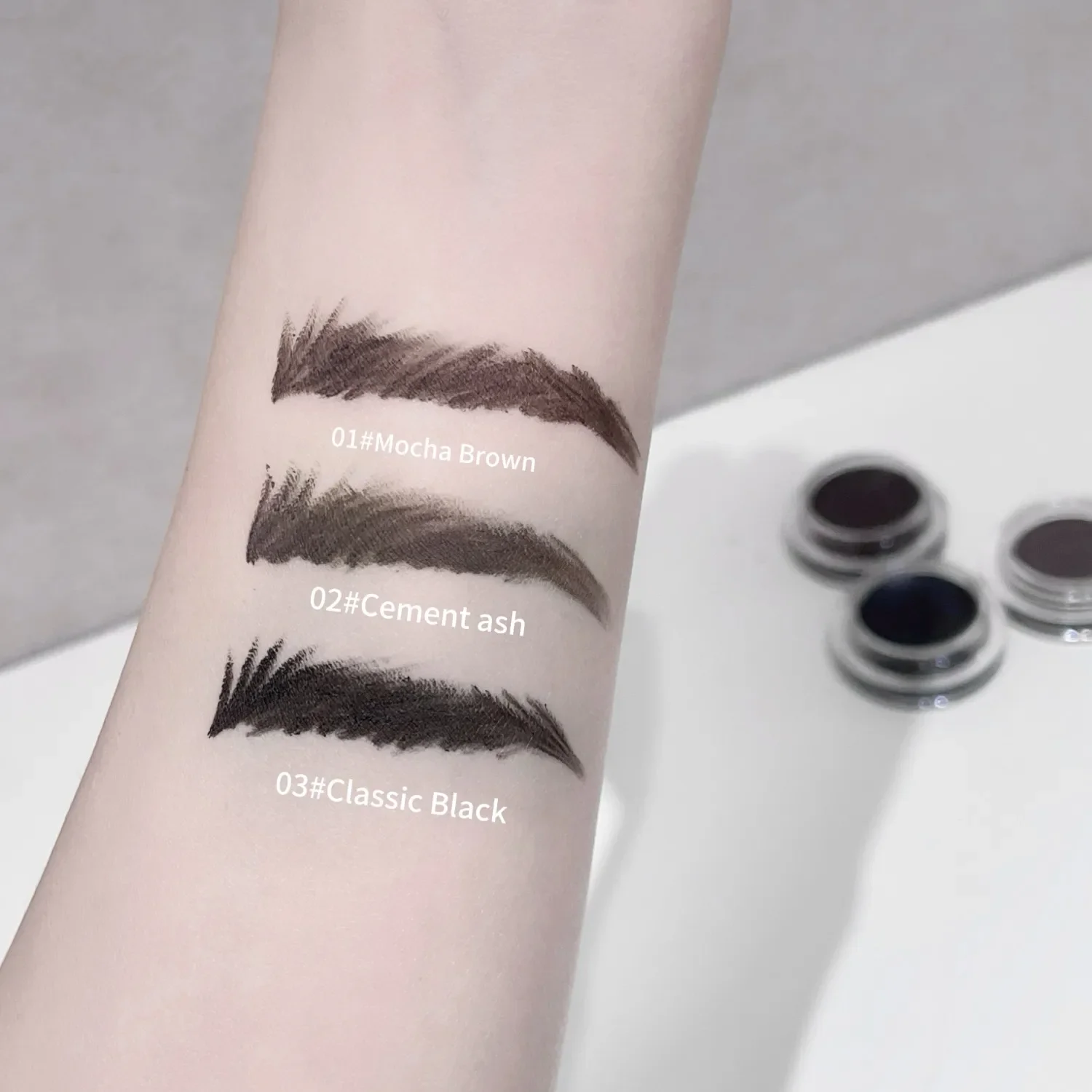 2-w-1 Pomada i żel do brwi Naturalny, długotrwały, łatwy w aplikacji, wodoodporny krem do brwi dla trójwymiarowych brwi