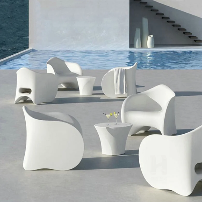 Outdoor custom furniture Garden FRP armchair Shopping mall Business office Leisure coffee table Chair cover