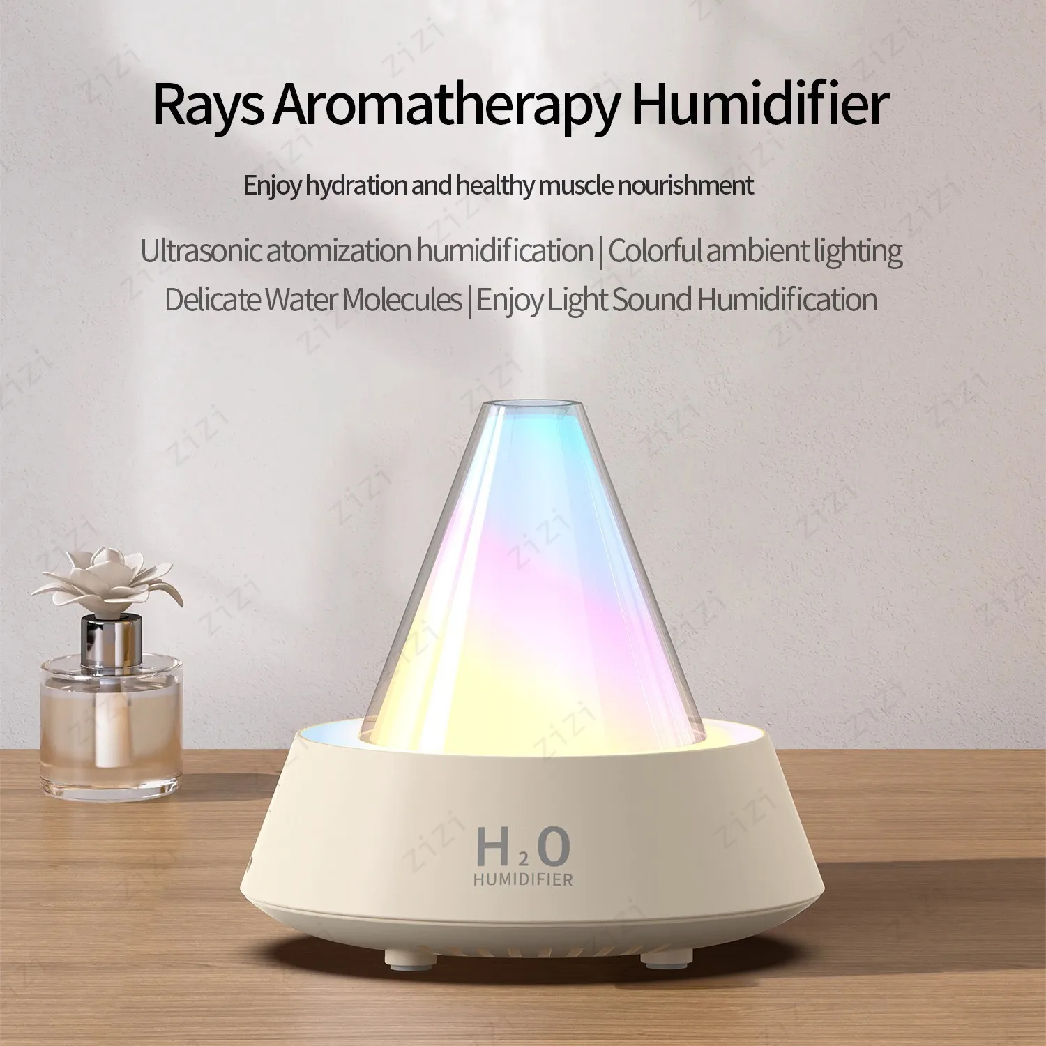 Small Nano Atomization Colorful Light Aromatherapy Machine USB Silent Intelligent Humidification Aromatherapy Machine
