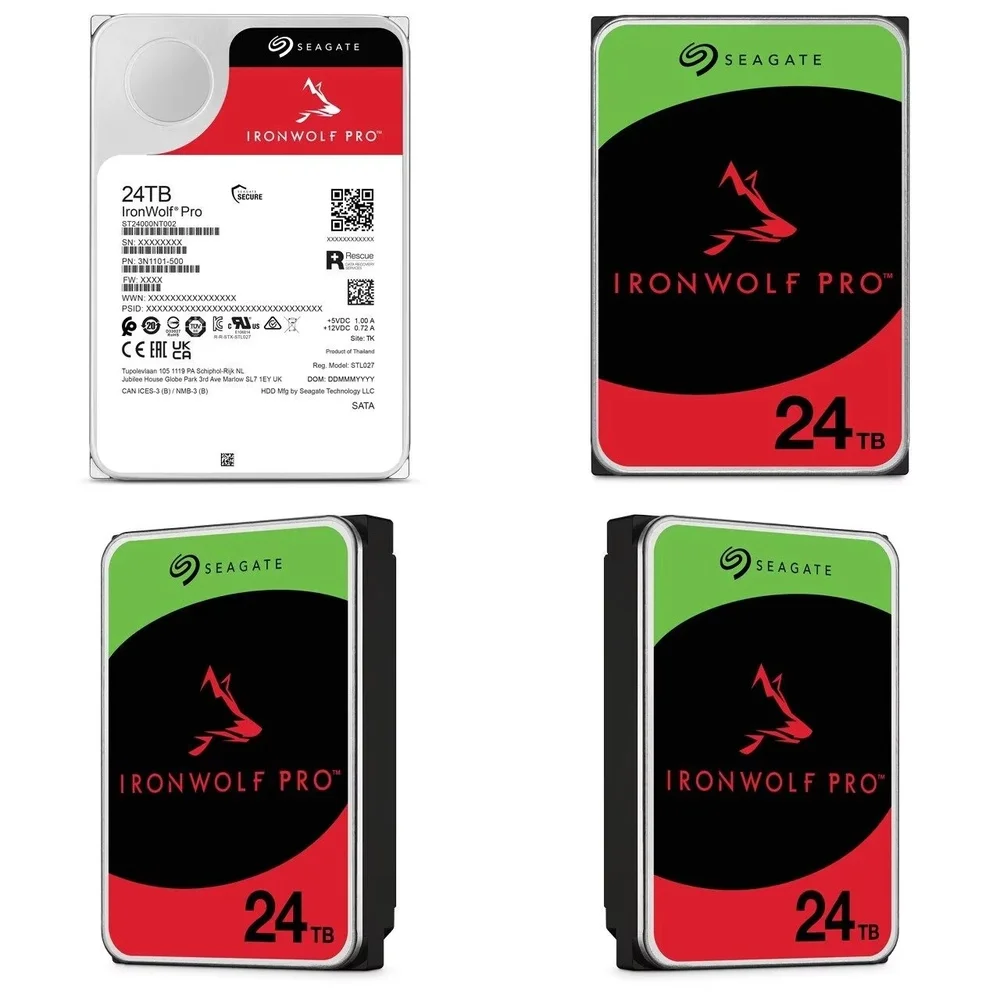 

Pro ST24000NT002 for Internal Hard Drive 3.5 Inch 24TB SATA HDD Desktop Storage for PC Server Laptop Backup Data Storage