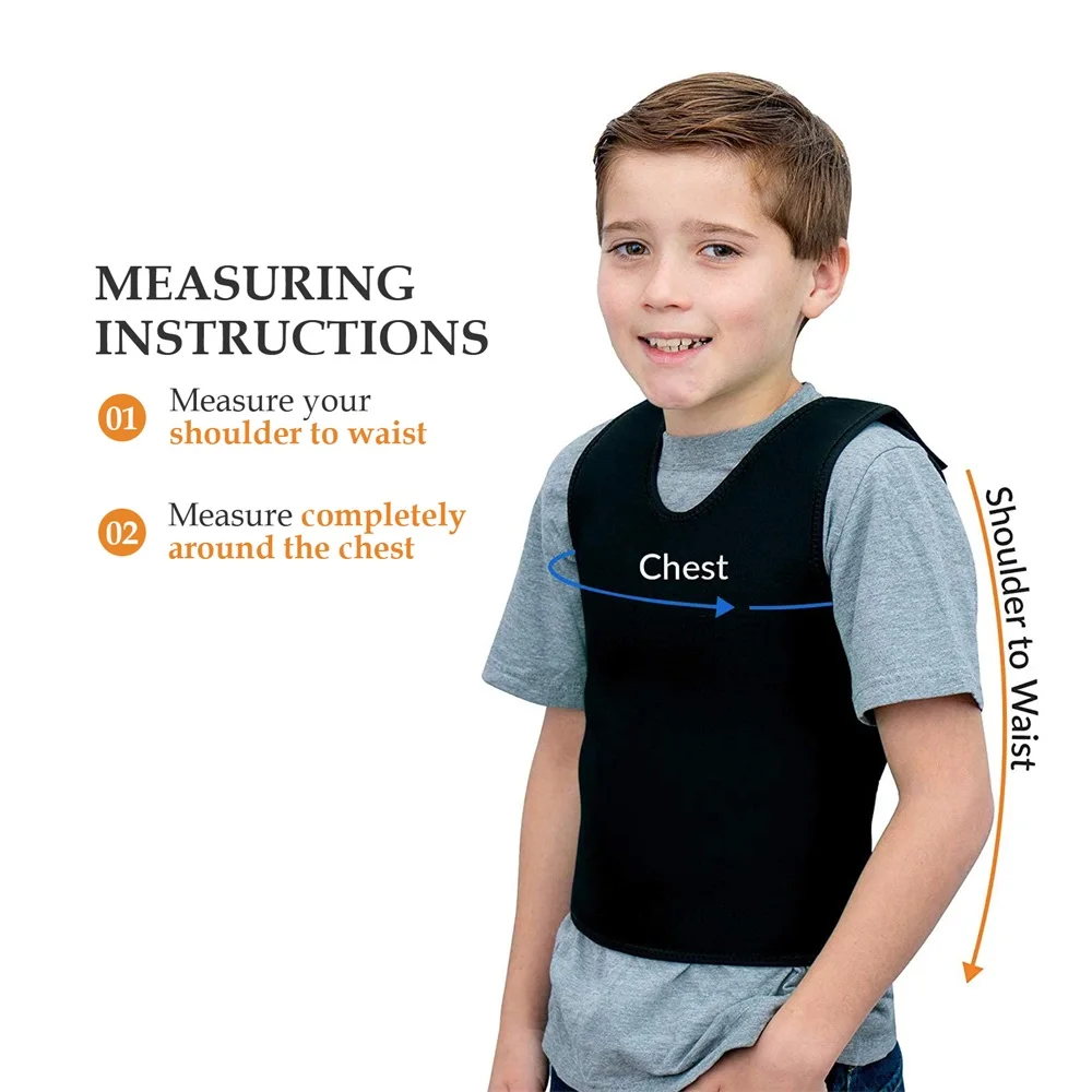 Sensory Deep Pressure Vest for Kids Comfort Compression Vest for Autism Hyperactivity Mood Processing Disorders Breathable