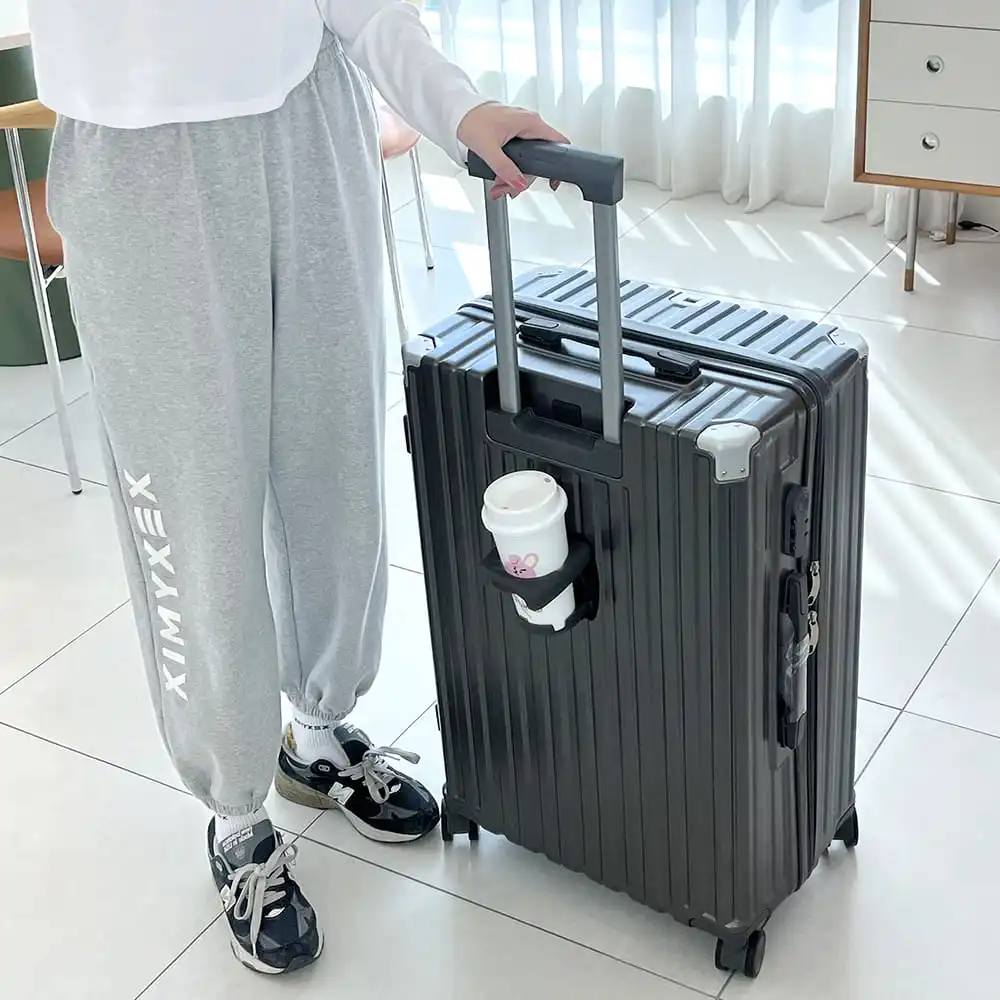 حامل أكواب، حامل سفر، حقيبة حمل الأمتعة، حقيبة سفر صلبة، أمتعة متوسطة/كبيرة، حقيبة سفر محلي/عالمي