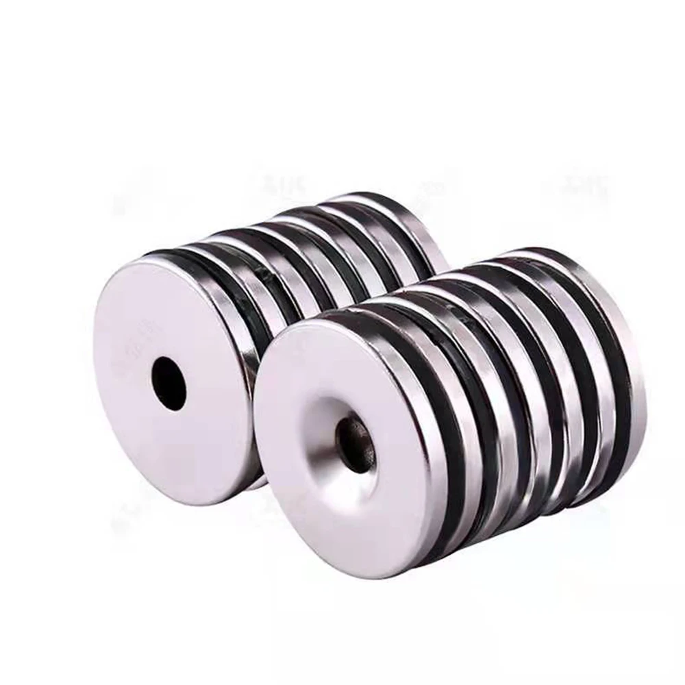 2/5Pcs 25x3mm Round Neodymium Magnets With 5mm Hole Powerful Super Strong Rare Earth Permanent Magnetic N35 Magnet iman Disc