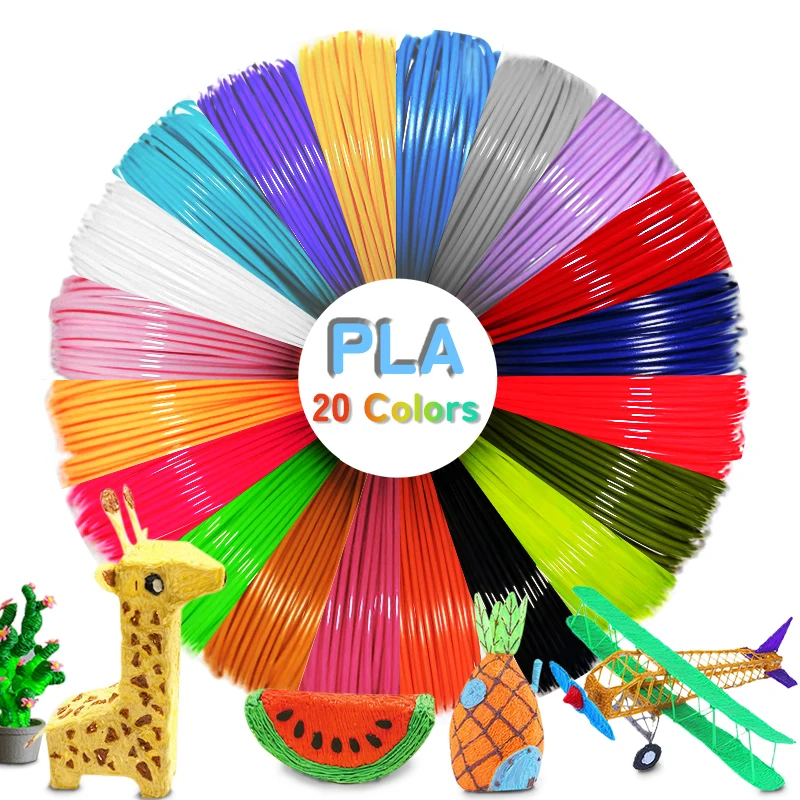 3D Pen PLA Filament Diameter 1.75MM Color 3D Printing Material for 3D Pen 9M/36M/50M/100M/200M Colorless, Odorless and Safe