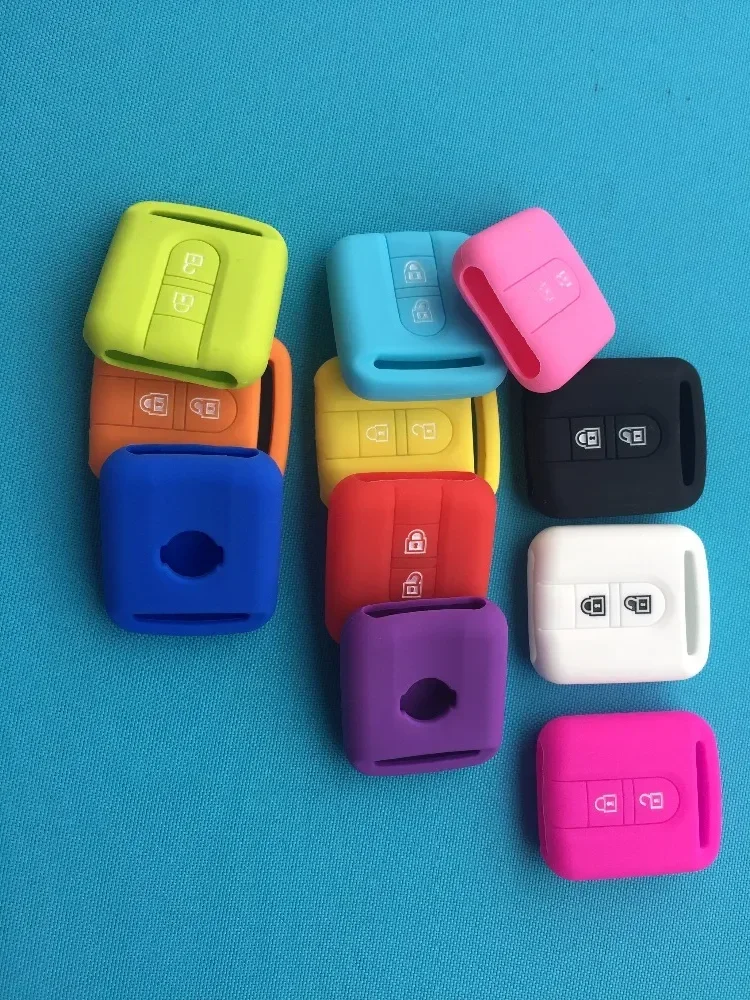 New Car Key Flat Square Silicone Case For Nissan Qashqai Micra Navara Almera Note Fob Rubber Cover 2 Button Remote Auto Shell