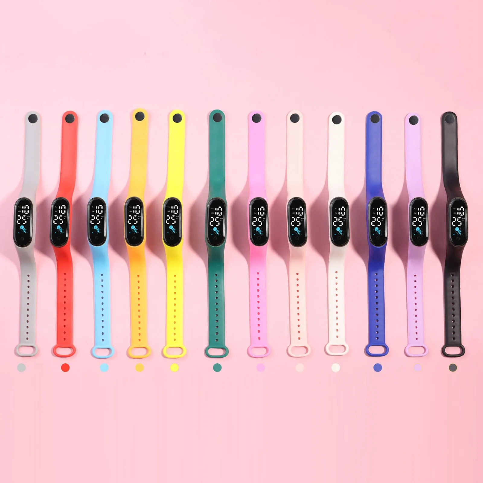 Reloj para niños con correa de silicona ultraligera, reloj para exteriores, deportes, LED, táctil Digital, niños y niñas adolescentes