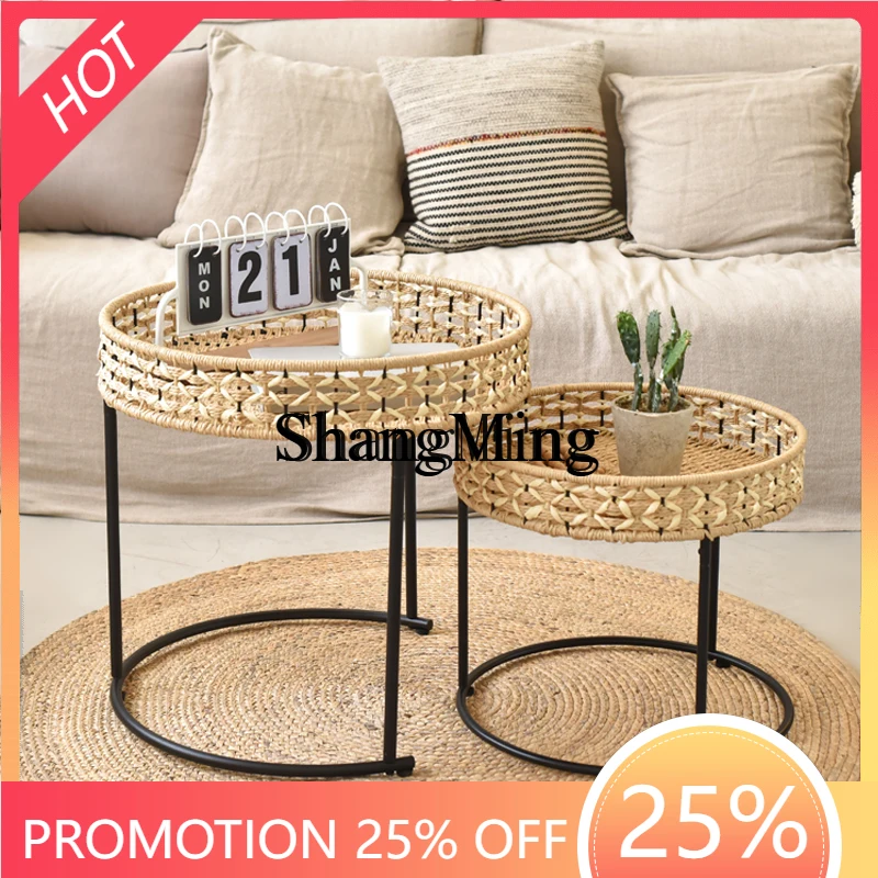 CL edge few wrought iron round balcony rattan homestay corner few set combination
