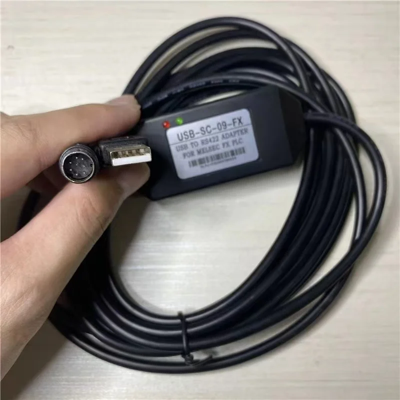 Кабель для программирования FX3U/1N/2N USB-SC09-FX Кабель для загрузки данных для подключения ПЛК Mitsubishi