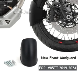 OTILLI Motorcycle Front Fender For Moto Guzzi V85TT 2019-2024 Black Mudguard Kit ABS Splash Guard Tire Hugger Moto Accessories