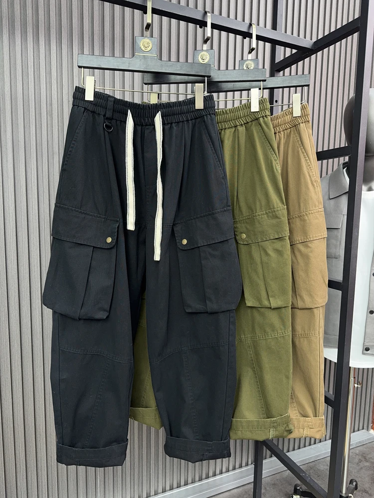 

Svip Модные хлопковые рабочие брюки Удобные широкие брюки прямого кроя Multi ket Повседневные брюки для молодых мужчин Urban Sle