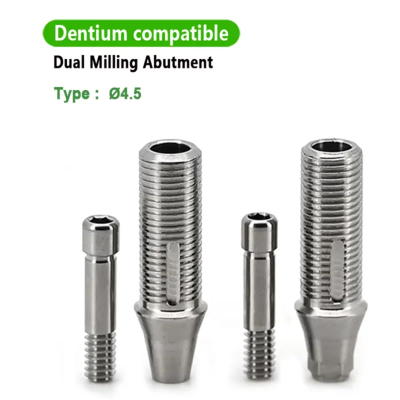 Dental Parts For Dentium System Temporary Abutment Hex and Non-hex Ti-base with a Screw for Dentistry Oral Surgical Screw Manual