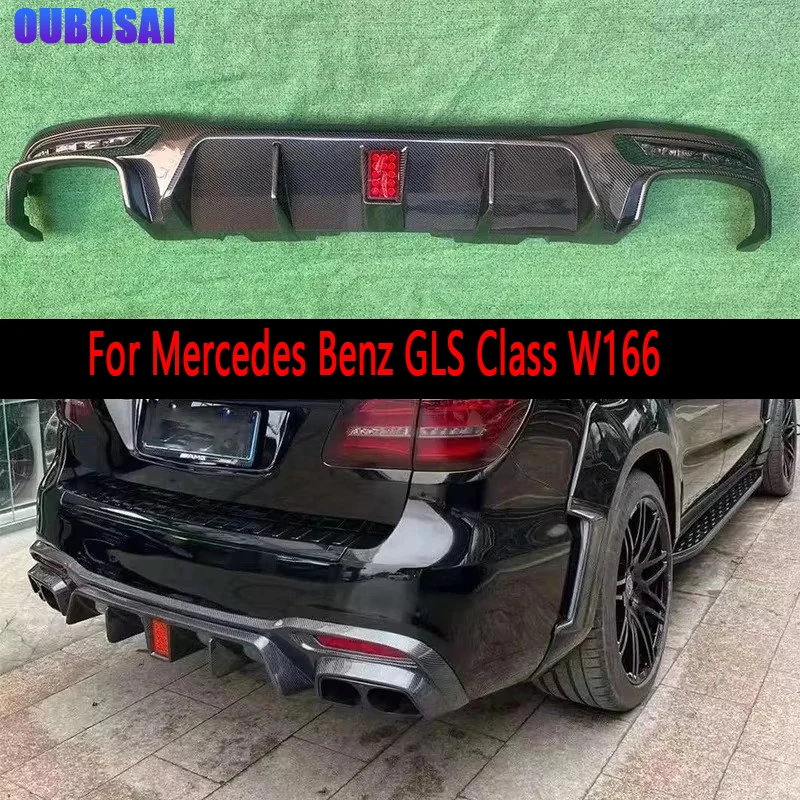 

For Mercedes Benz GLS Class W166 GLS450 GLS53 Carbon Fiber Back lip Diffuser Car Rear Bumper Diffuser Rear Splitters Spoiler