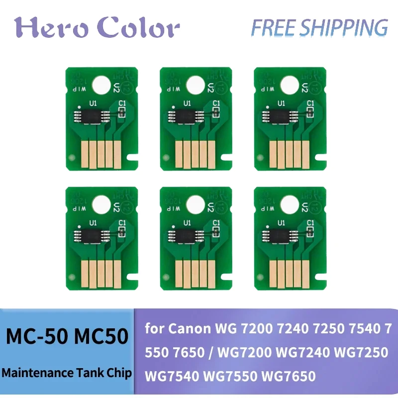 

Чип резервуара для обслуживания MC-50 MC50 для CANON WG 7200 7240 7250 7540 7550 7650/WG7200 WG7240 WG7250 WG7540 WG7550 WG7650