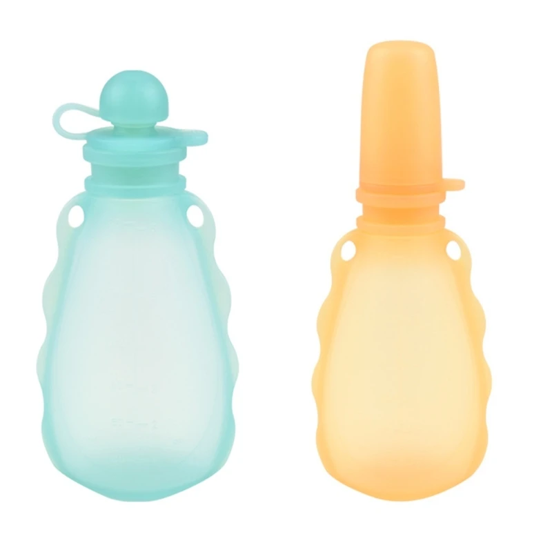 Reusable Silicone for Infant Toddler Squeeze Container Case Bag