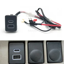 1PC Modified Car Quick Charger Dual QC3.0 USB PD Type C Phone Charging Socket Adapter for Ford Transit Accessories