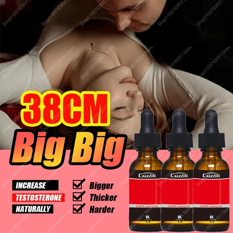 Men's massage oil with pure natural and safe formula, efficient patented technology