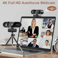 4K 2K 1080P Webcam with Microphone Autofocus 8MP Full HD Camera for Windows PC Laptop IOS Macbook External Web Cam Video Calling