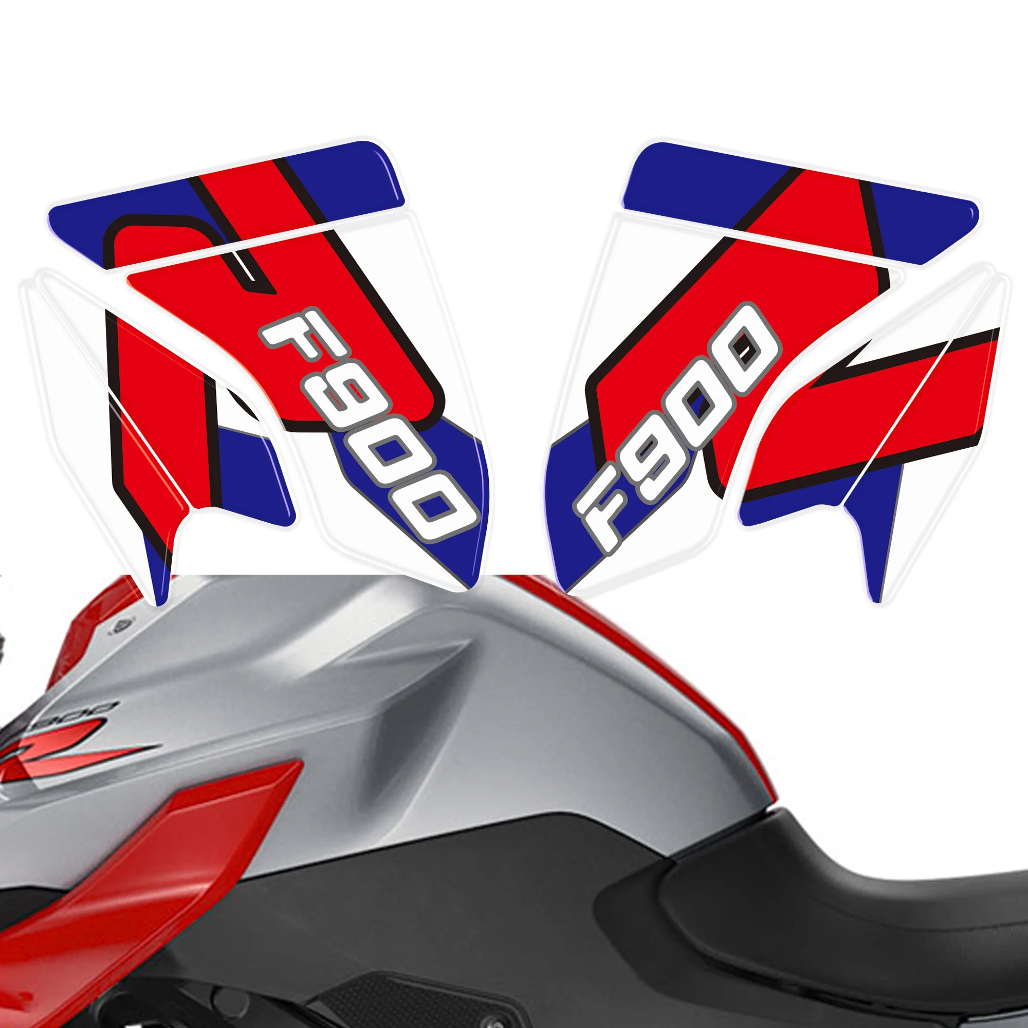 3D Gel Resin Tank Pad Sticker Decoration and Protection of Motorcycle Tank Compatible with BMW F900R